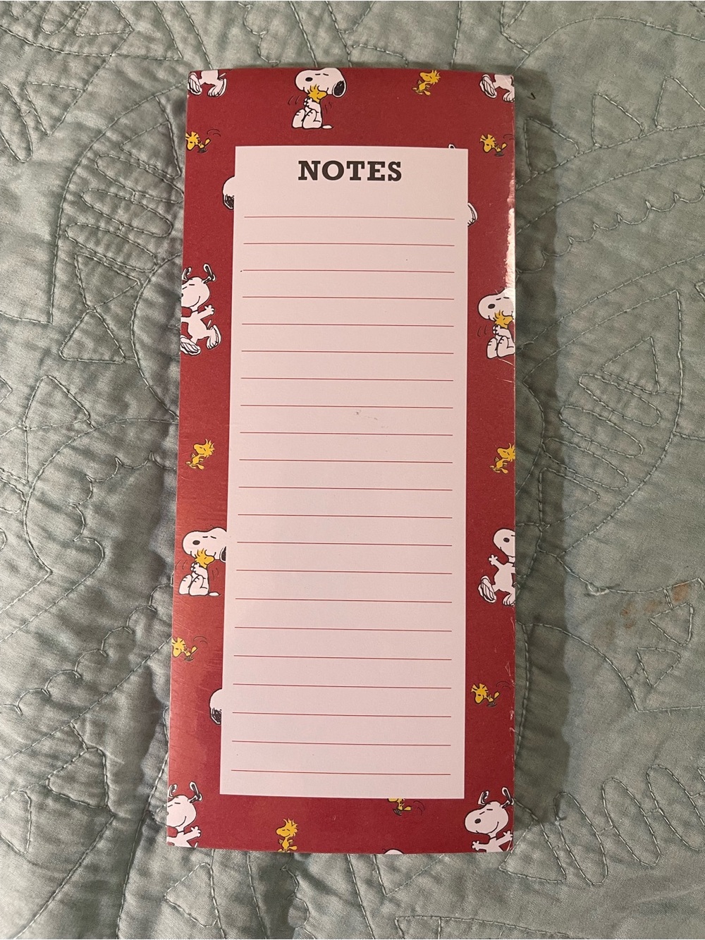 Peanuts Red and Pink Snoopy Notes Notepad